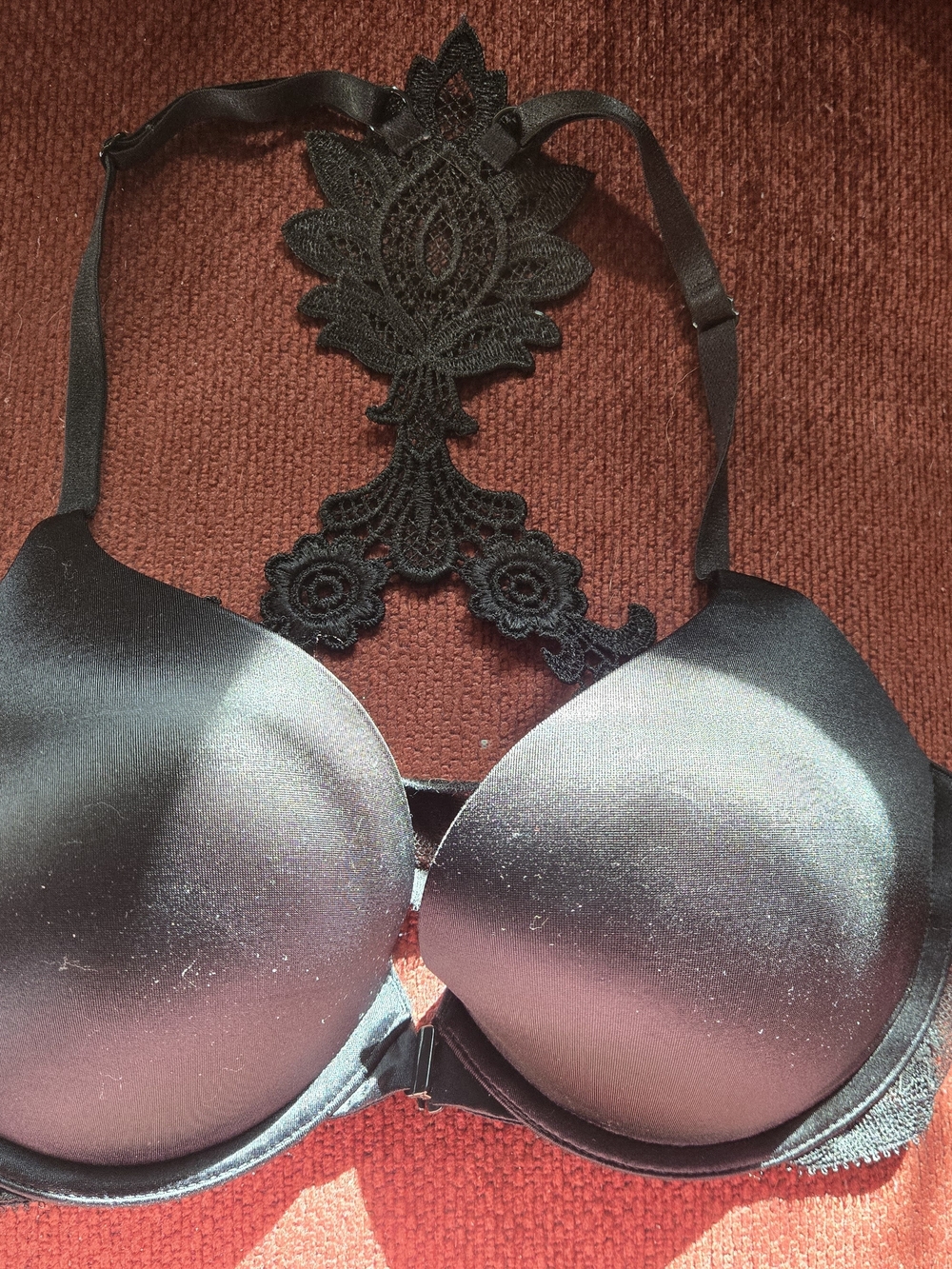 Victoria's Secret Very Sexy Black Push Up Underwire Front Close Bra Size 32D